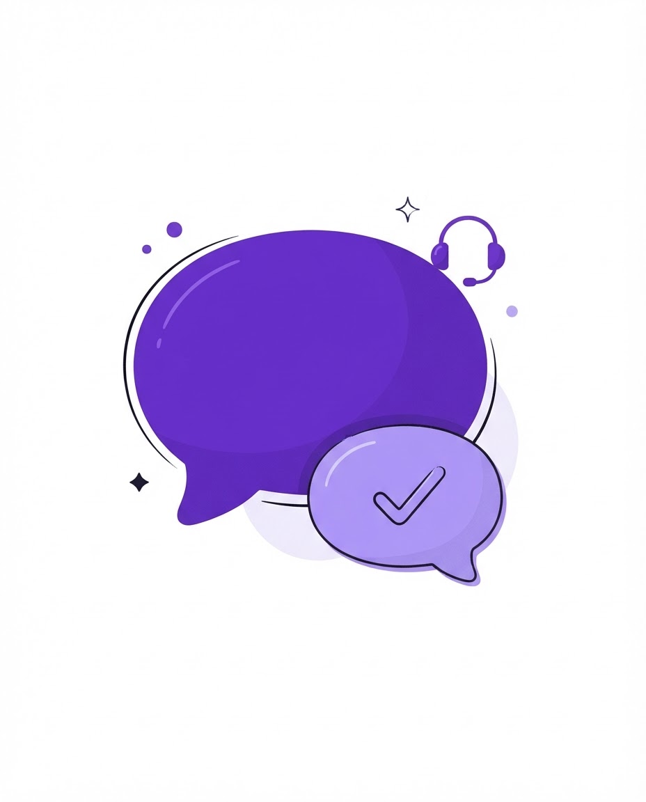 Chat bubbles representing responsive support